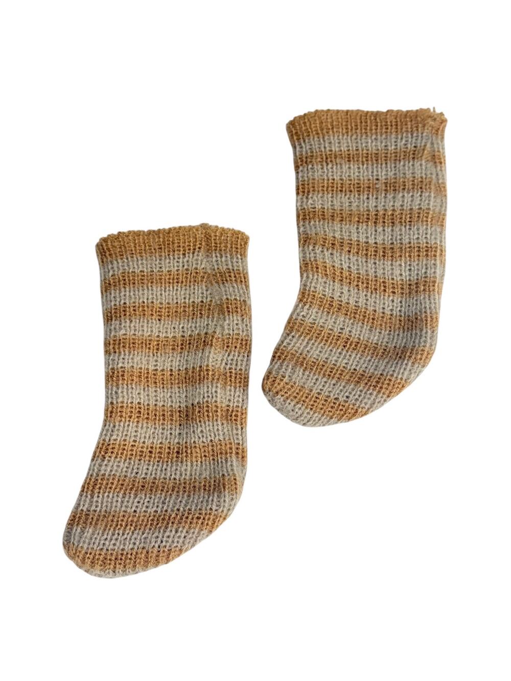 American Girl Kirsten Meet Socks Pleasant Co Birthday Dress Stripe Knit Stocking